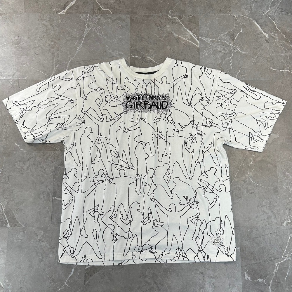 Vintage Marithe Francois Girbaud Graphic Tee Mens 2XL AOP All Over Print B Boy
